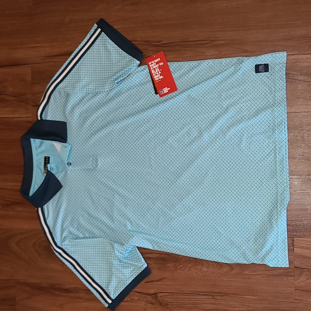 PGA Eco gulf stream blue golf shirt